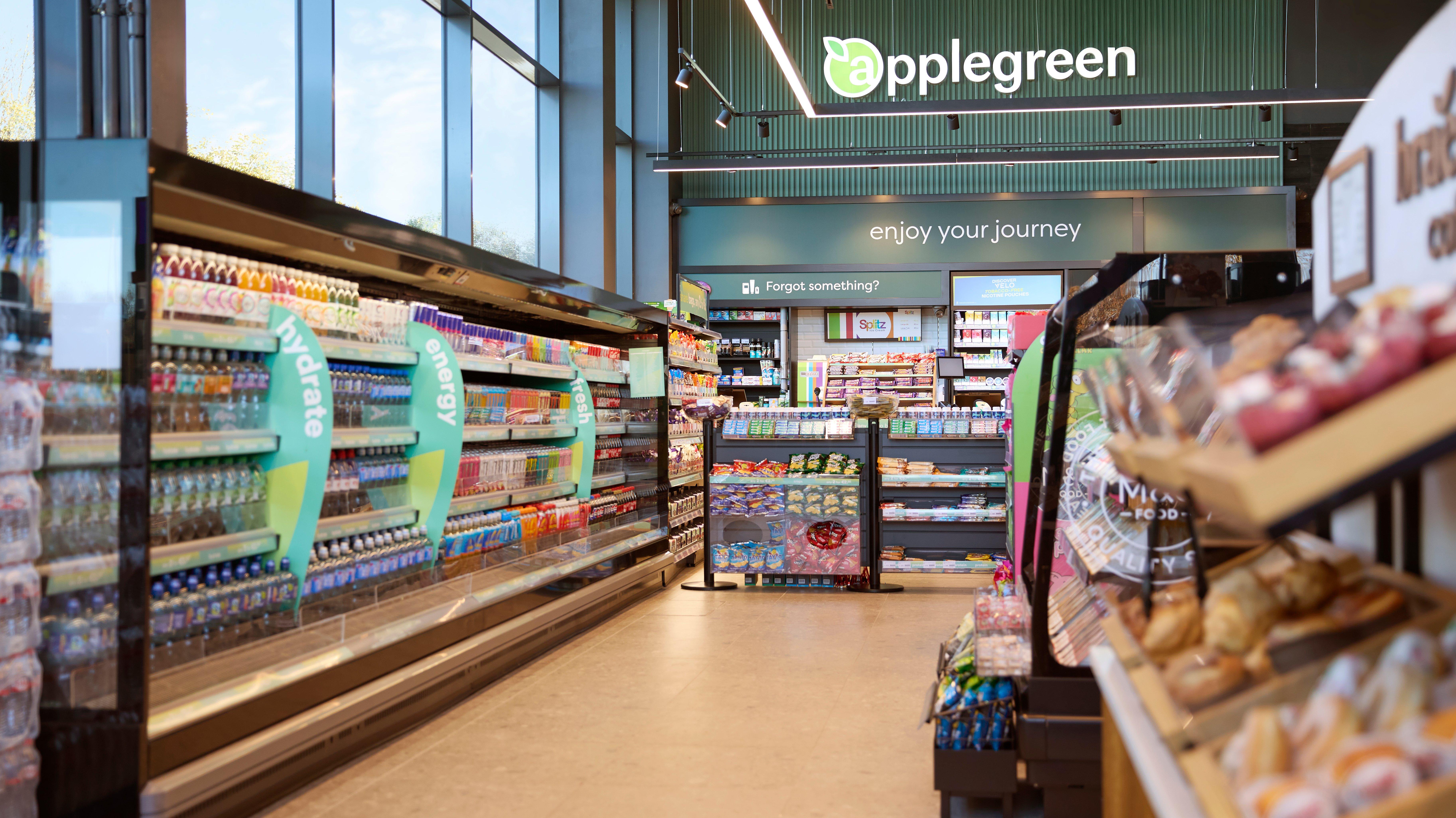 Drinks fridge in Applegreen store
