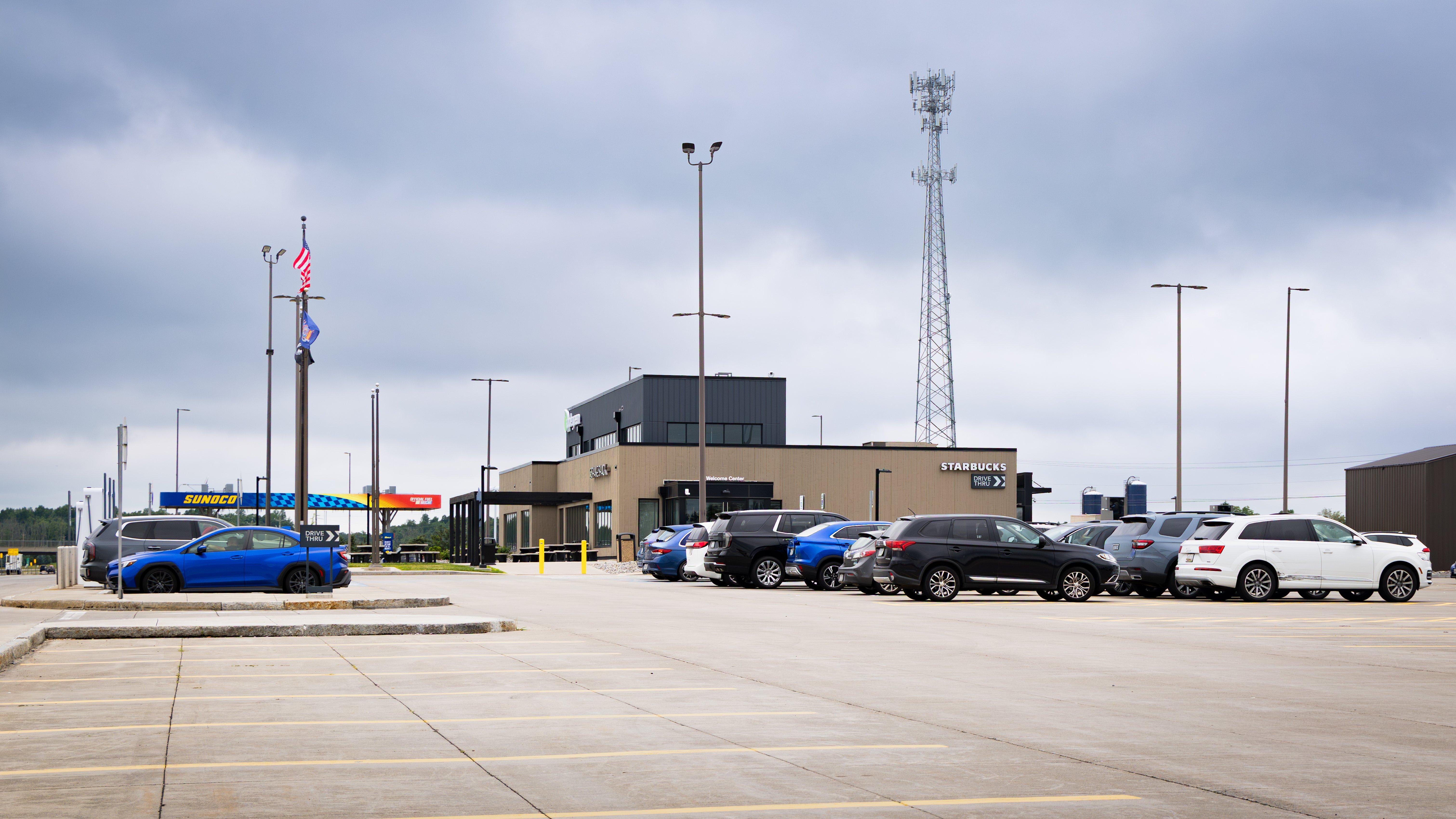Truck parking area
