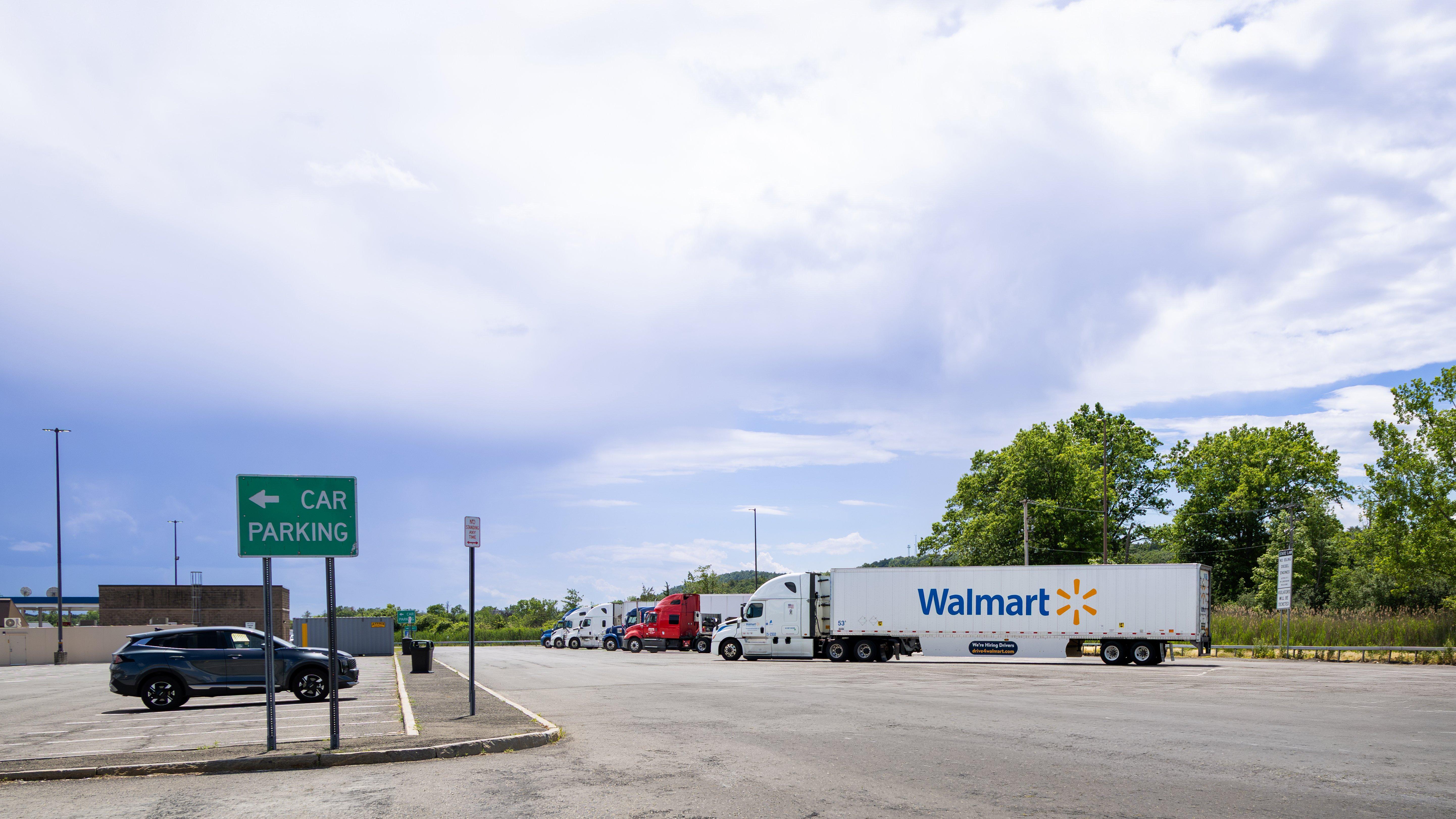 Truck parking area