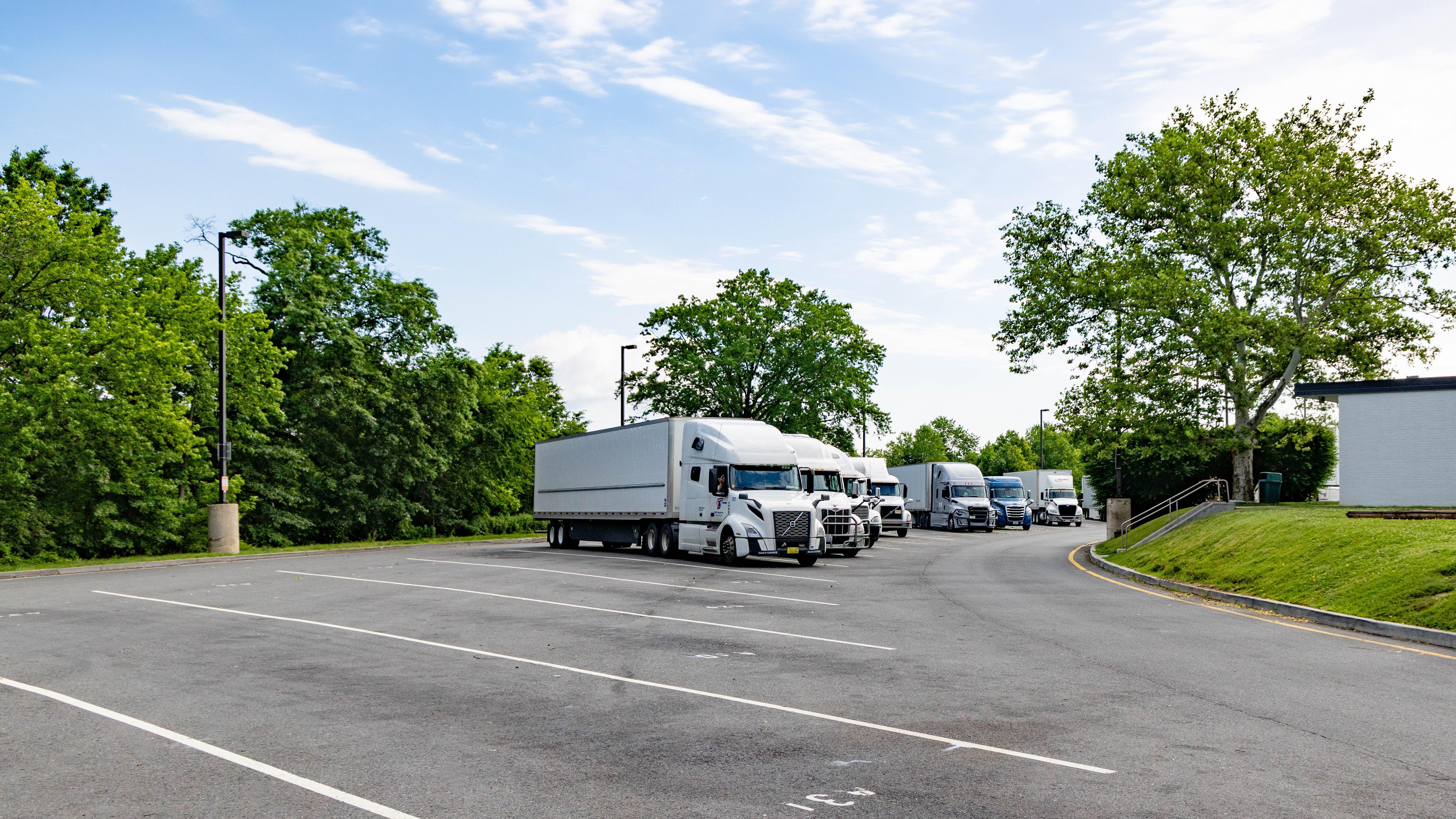 Trucks parked