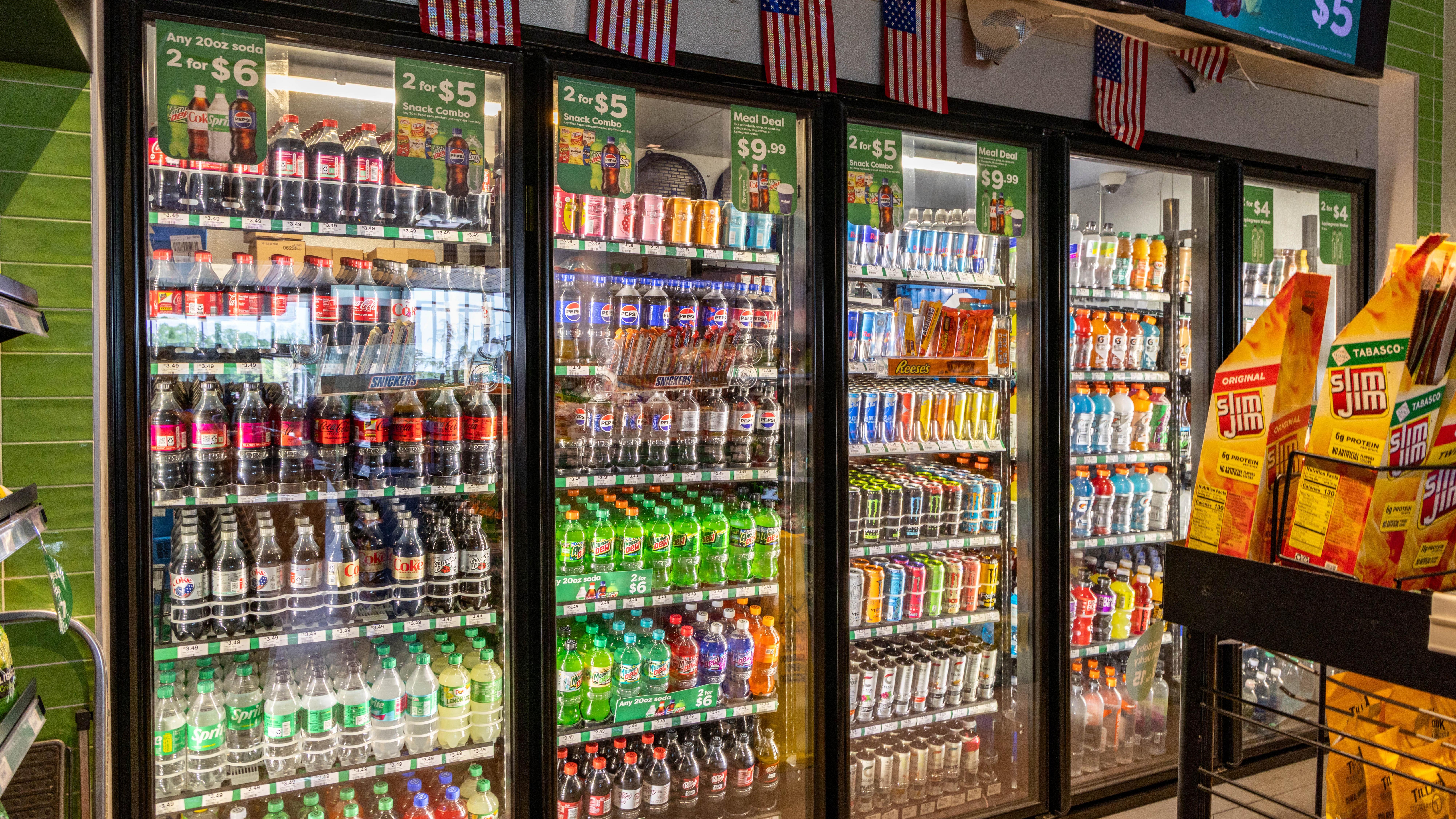 Convenience store fridges