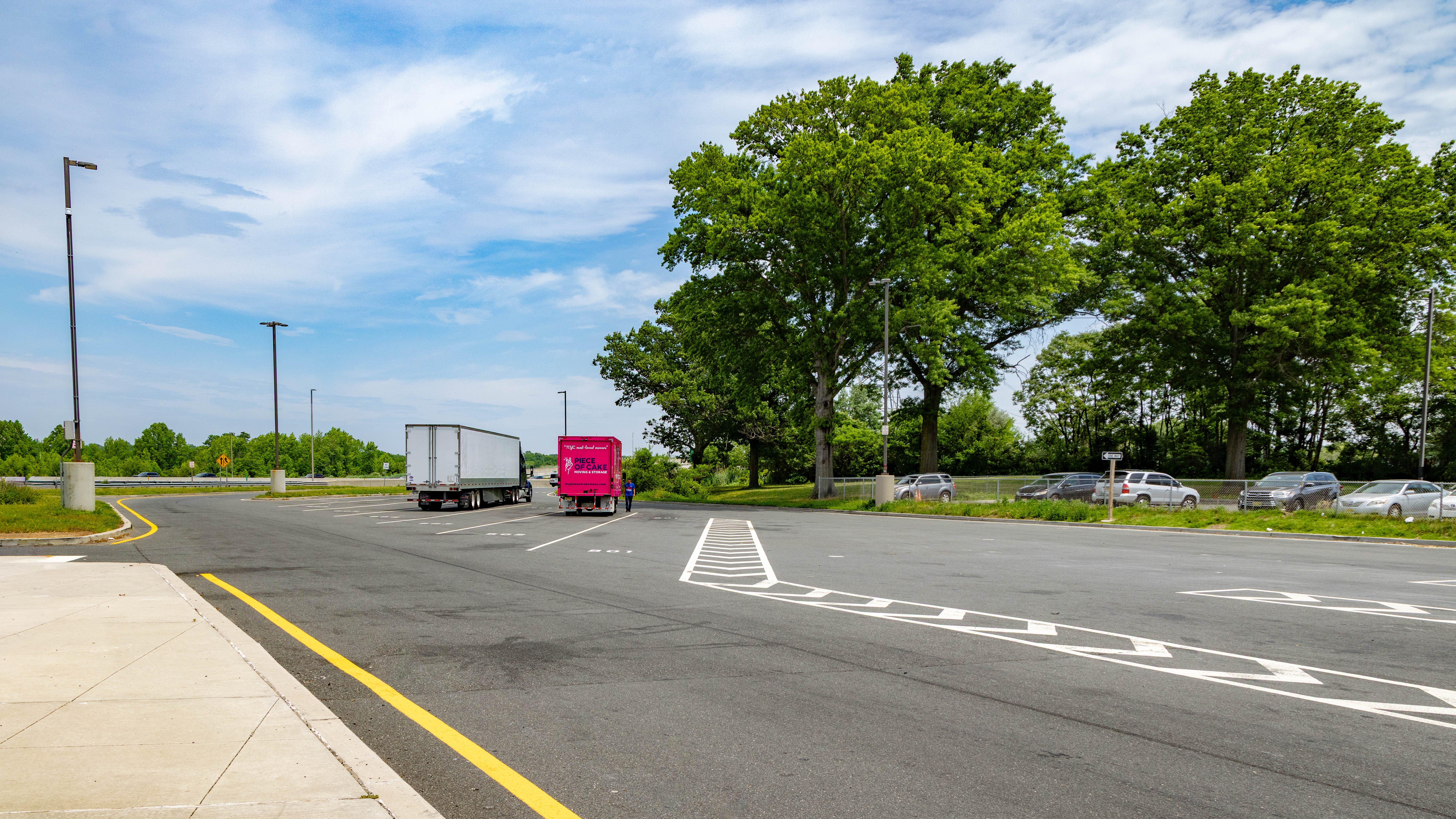 Truck parking area