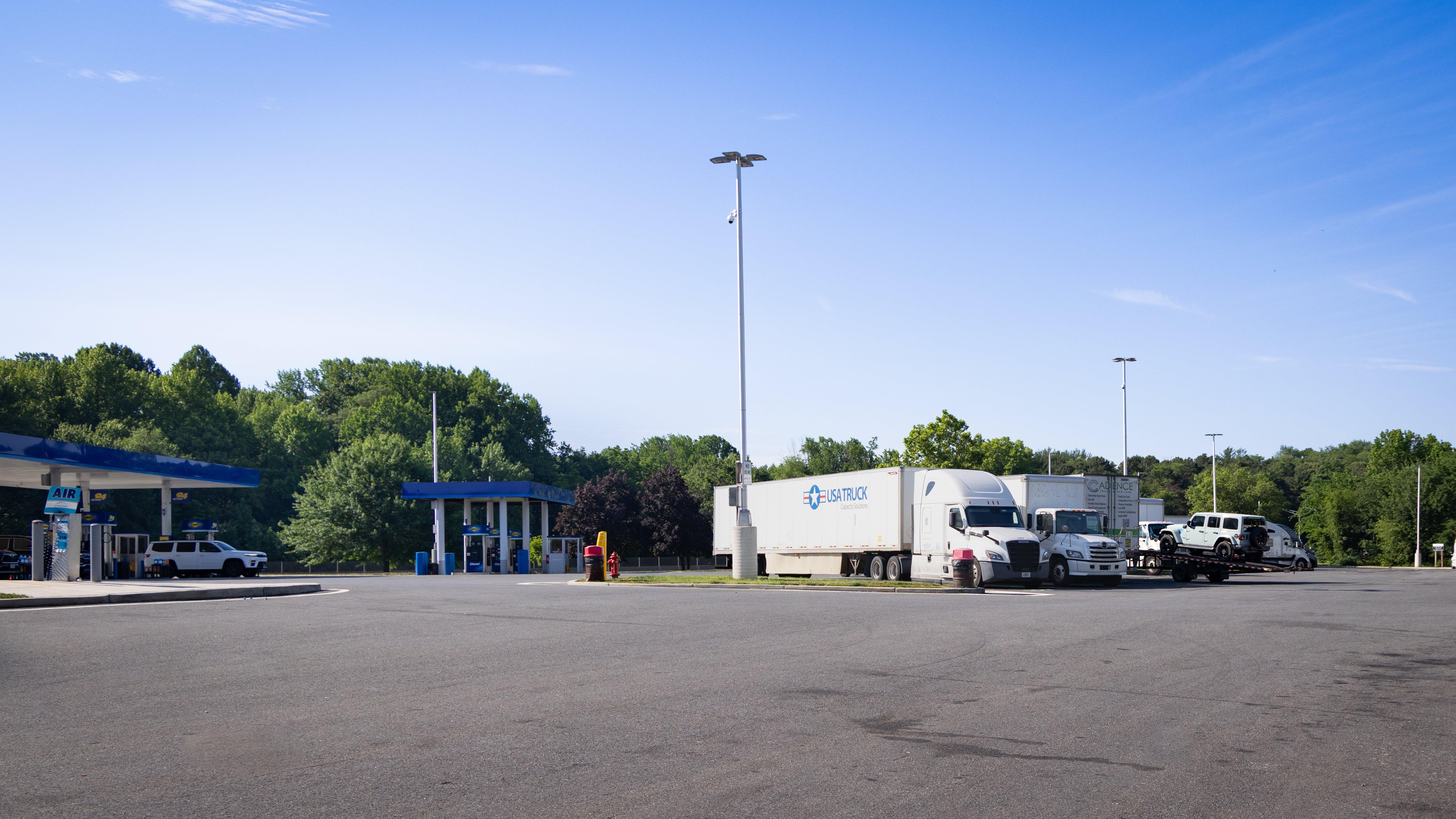 Truck parking area