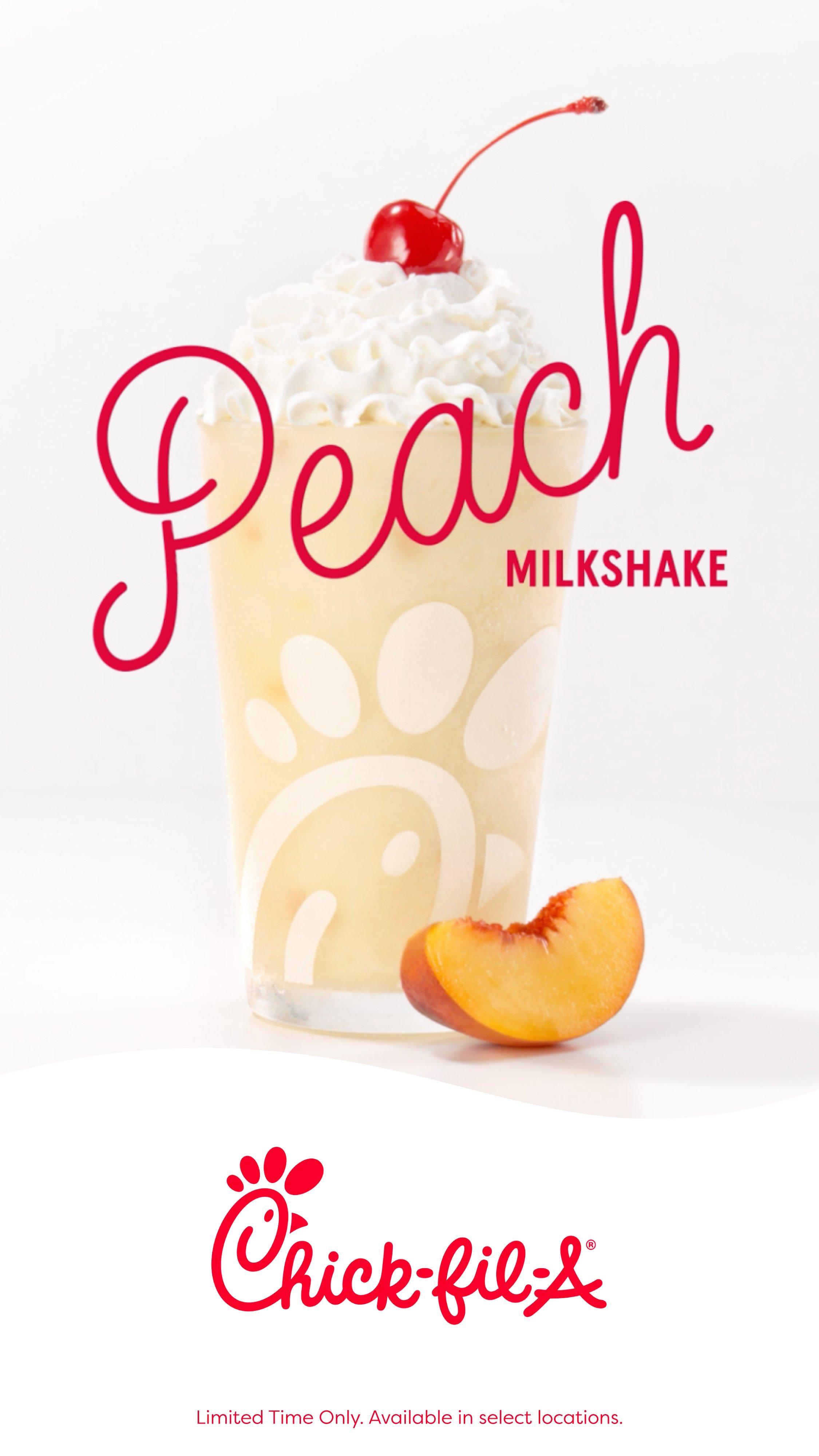 Chick Fil A Peach Milkshake promo