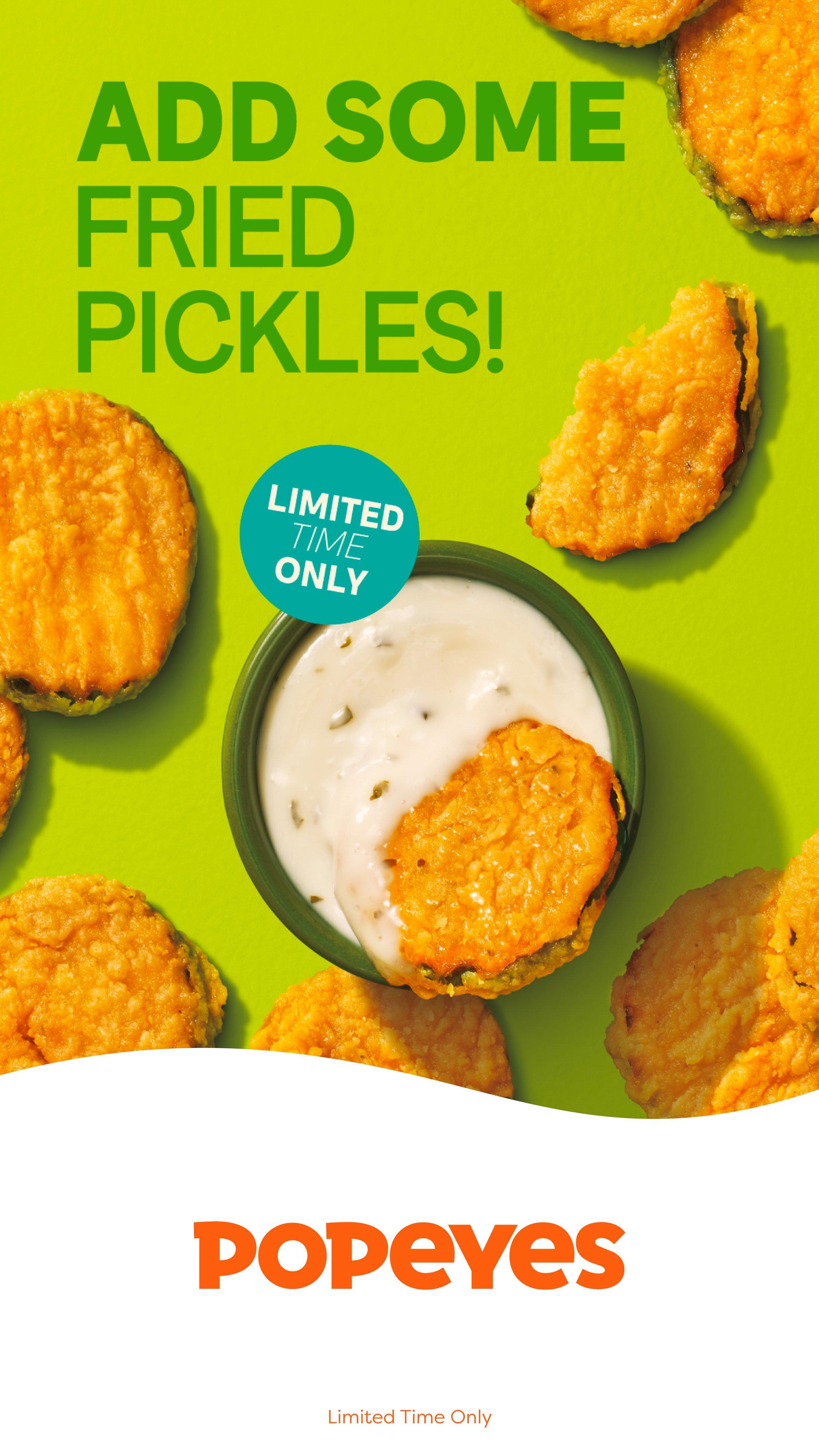 Popeyes fried pickles promo